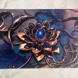 Discounted Spot Goods: Lotus playmat, Trading Card Games, Custom Game Mat With Zones, 24&quot;X14&quot;（350*600mm） Custom Playmat