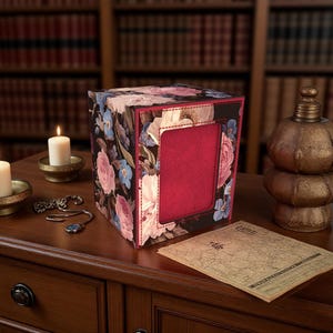 Vintage Floral Commander Deck Box: Holds 150+ Sleeved Cards