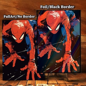 MTG Kartenhüllen, Crouching Spiderman, TKG Kartenhüllen-Protektoren, hochwertige magische Hüllen, Kartenspielhüllen, Kommandantenkartenhüllen