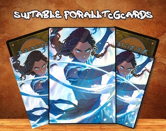 MTG Card Sleeves, Water Bender Warrior TCG Card Sleeve Protectors,  Top Quality Magic Sleeves,  Commander Card Sleeves