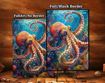 MTG Card Sleeves, Vibrant Octopus Art Card Sleeves: TCG Card Protectors with  Detail