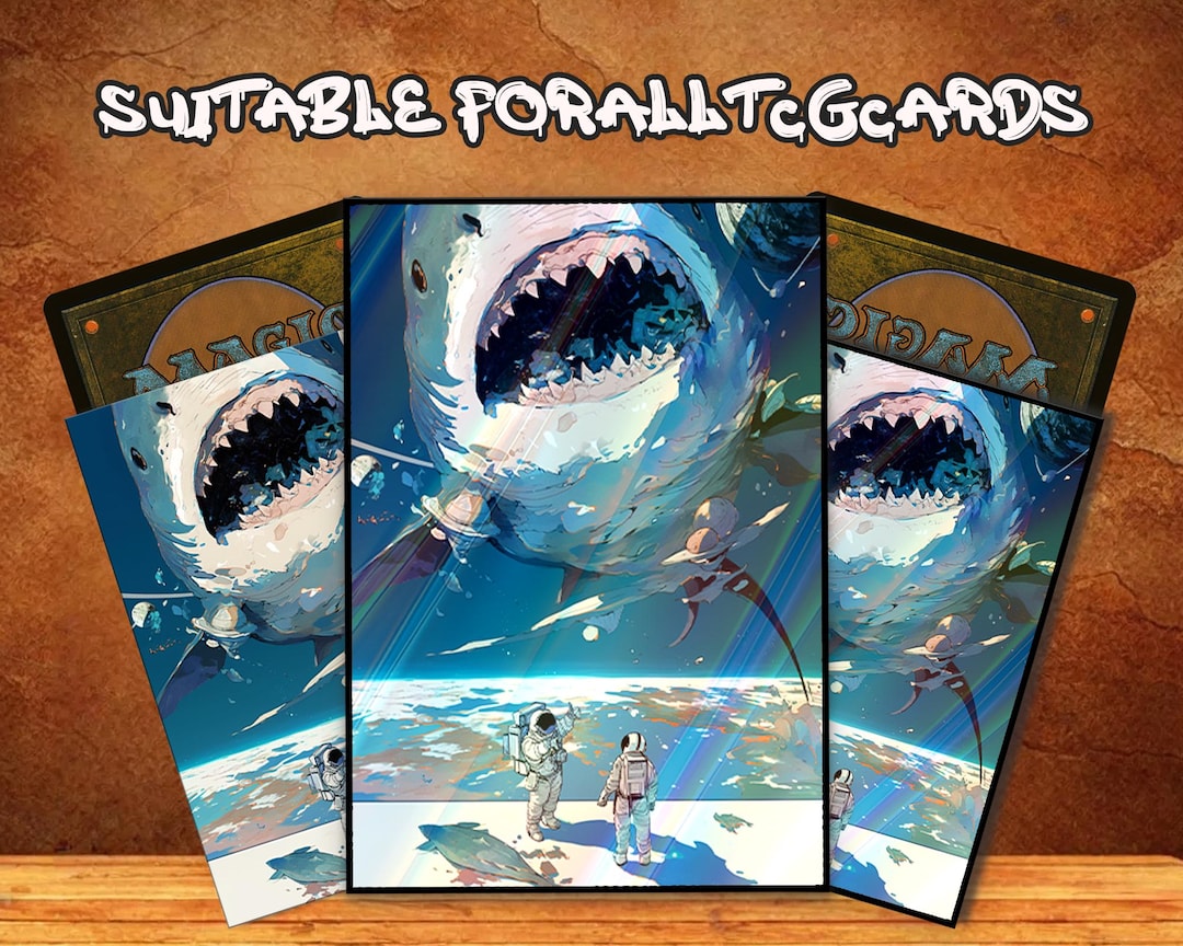 shark card sleeves Pre-Order: Frazetta Museum's Requiem of a – Frazetta Art Museum capturing the moment it leaps out of the water Ryker: Kelp: Shark vs Octopus