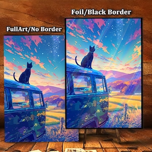 Cat on Van MTG Card Sleeves: AI-Crafted Detail Protection