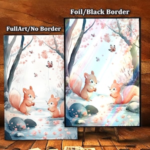 Sakura Squirrel Calm Card Sleeves – Ultra-Durable, High-Quality Protection for Collectible Cards,mtg card sleeves