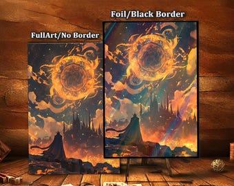 MTG Card Sleeves, Inferno Sovereign TCG Card Sleeves: AI-Artwork Detail Protectors