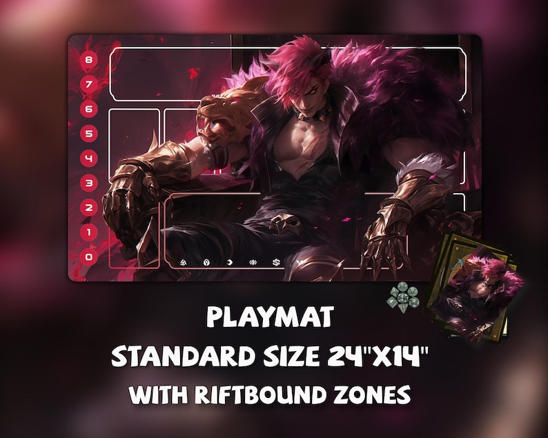 Riftbound Playmat, Sett Brawler King Trading Card Game, Custom Zones ...