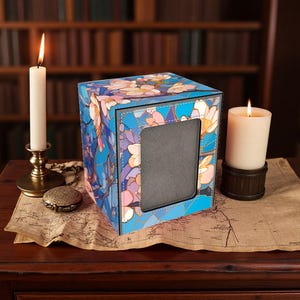 Stained Glass Blooms Leather Deck Box: Holds 150+ Sleeved Cards