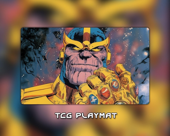 MTG TCG Game Mat, Thanos With Infinity Gauntlet Playmat, Gaming
