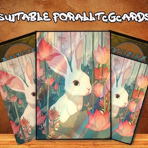 Lotus - Surrounded Bunny Card Sleeves – Ultra-Durable, High-Quality Protection for Collectible Cards