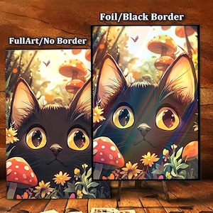 Mushroom Cat Card Sleeves – TCG Card Sleeve Protectors, High-Quality Protection for Collectible Cards, Cat Themed Card Sleeve