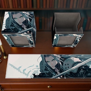 Sephiroth Inspired Leather Deck Box: Holds 100+ Sleeved Cards
