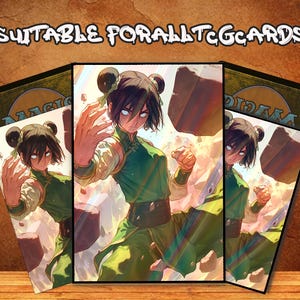 toph card sleeves Squaroes - Boulder 100+ Avatar: The Last Airbender Perfect for intense gameplay while equally suited for confident display within your collection MTG Card Sleeves, Toph, Earthbending