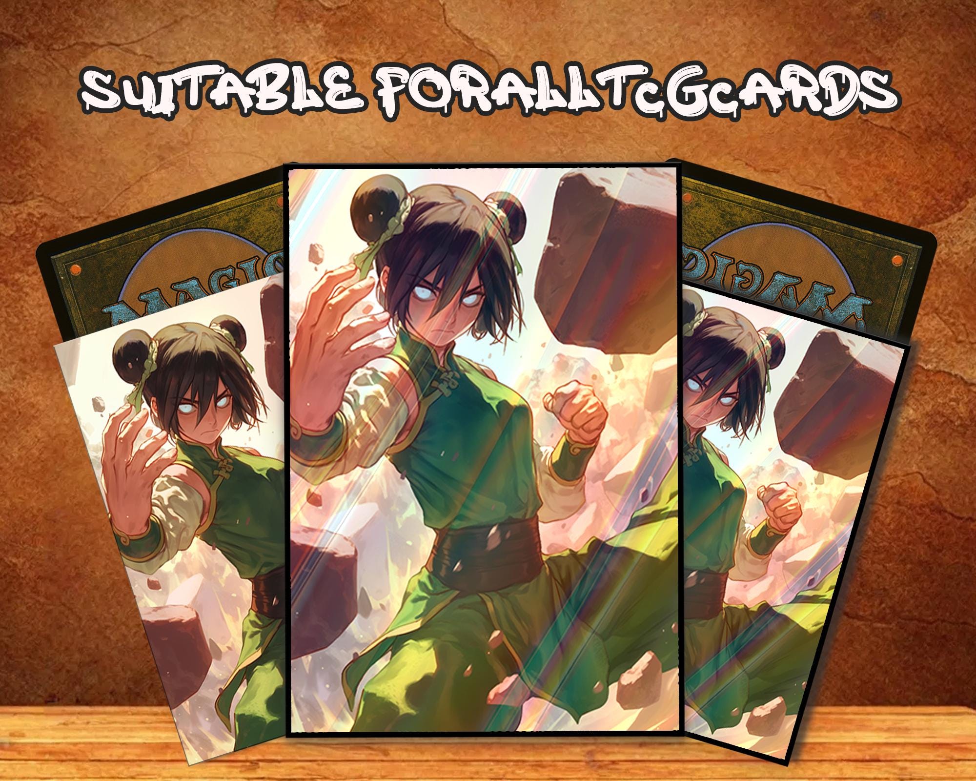 Avatar Mtg Sleeves Toph - Etsy Avatar Mtg Sleeves Toph - Etsy