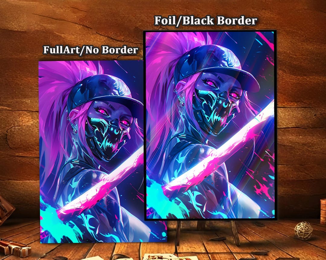 Akali Alt Riftbound Riftbound Card Sleeves, Cyber Akali Assassin, TCG Card Sleeve ...