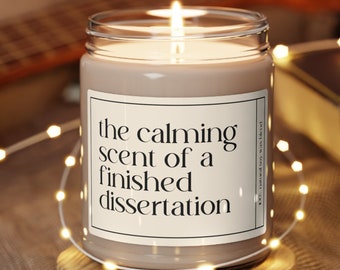 Finished Dissertation Gift Scented Soy Candle