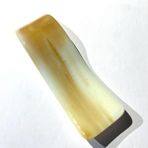 Glass Spoon Rest, Honey and Cream Streaked Fused Glass, Handmade Home and Living, Kitchen Accessory