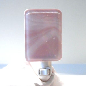 Glass Night Light, Pink and White Fused Glass, Handmade Home and Living, Home Décor, Room Décor image 2