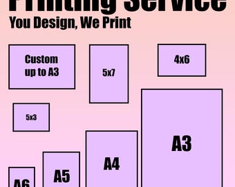 Custom Artwork Printing Service: A6 A5 A4 A3, Occasion Cards, A5 Booklets