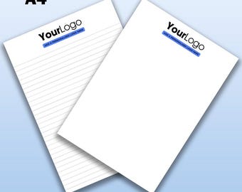 Custom Logo Notepad | A6 A5 A4 Branded Stationery