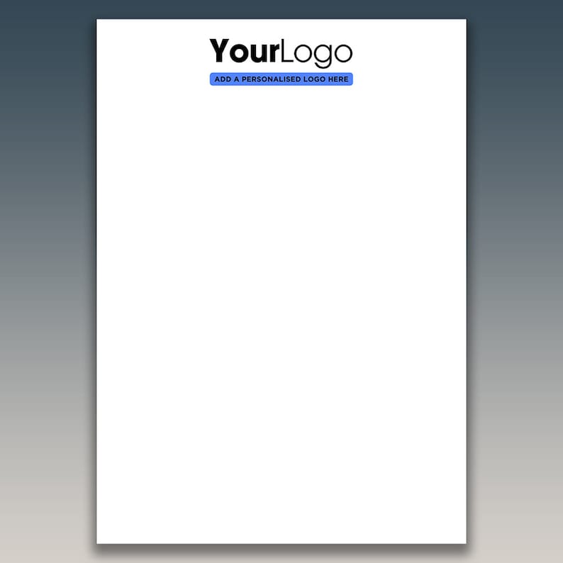 Custom Logo Notepad | A6 A5 A4 Branded Stationery - Etsy UK
