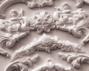 IOD Cadre 6x10 Decor Mould Label Moulds Use Clay or Resin Craft Signs Sugar Arts Furniture Decor, Cadre Mold Ship in 1-2 days!