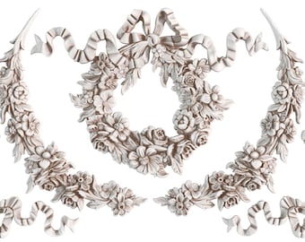 2026 IOD NEW Wreath and Swags Decor Mould, Moulds Use Clay or Resin Crafts Signs Sugar Arts Furniture, Mold Ship 1 day, Iron Orchid Design