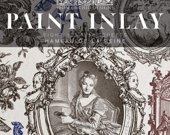 2026 IOD NEW Hameau De La Reine Paint Inlay by Iron Orchid Design - Limited Release Ship in 1-2 days! Floral, Flower, Rose