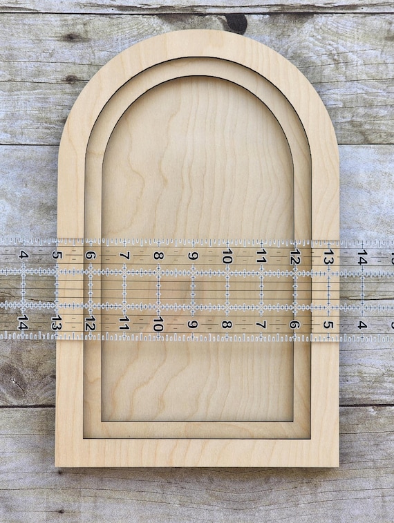 Arch Wood Frame, Layered, Laser Engraved, Purebond Birch