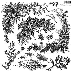 IOD Winter Adornment Stamps, Iron Orchid Designs Ships in 1-2 days!