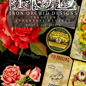 IOD Ephemeral Melange Rub On Transfer, Iron Orchid Designs Ships in 1-2 days!