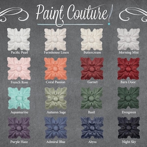 Paint Couture Paint Self Leveling Water Based Paint Acrylic paint for Furniture paint, Cabinet paint, Craft Paint, Mixed Media, Scrapbooking
