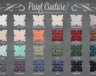 Paint Couture Paint Self Leveling Water Based Paint Acrylic paint for Furniture paint, Cabinet paint, Craft Paint, Mixed Media, Scrapbooking