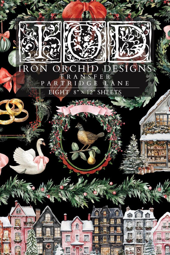 IOD Partridge Lane Transfer Pad • Iron Orchid Designs 2025 • (8) 8