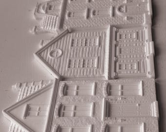 IOD Old Colchester Road Mould • Iron Orchid Designs • 6×10 Tall Historic House & Village Facade Mould • Ships in 1–2 Days