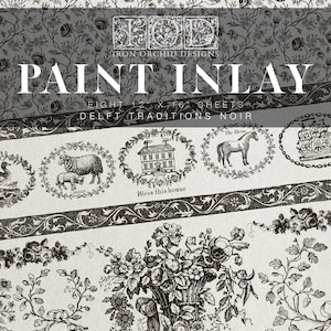 Delft Traditions Noir IOD Paint Inlay by Iron Orchid Design - Limited Release, Delftware, delft ware Ships in 1-2 days!