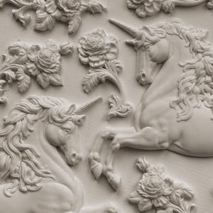 NUEVO molde decorativo IOD Unicorn de 6 x 10 pulgadas, moldes, lanzamiento de verano de 2025, artesanías de arcilla o resina, letreros, muebles de Sugar Arts, decoración de otoño, molde de unicornio