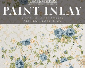 2026 IOD NEW Alfred Peats & Co 8 page Paint Inlay by Iron Orchid Design - Limited Release Ship in 1-2 days! Floral, Flower, Rose
