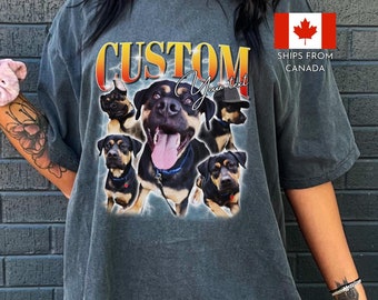 Custom pet Bootleg cat Rap Tee Vintage Graphic 90s Tshirt Custom Photo Shirt CUSTOM Your Own Bootleg Idea Here cat personalized gift dog mom
