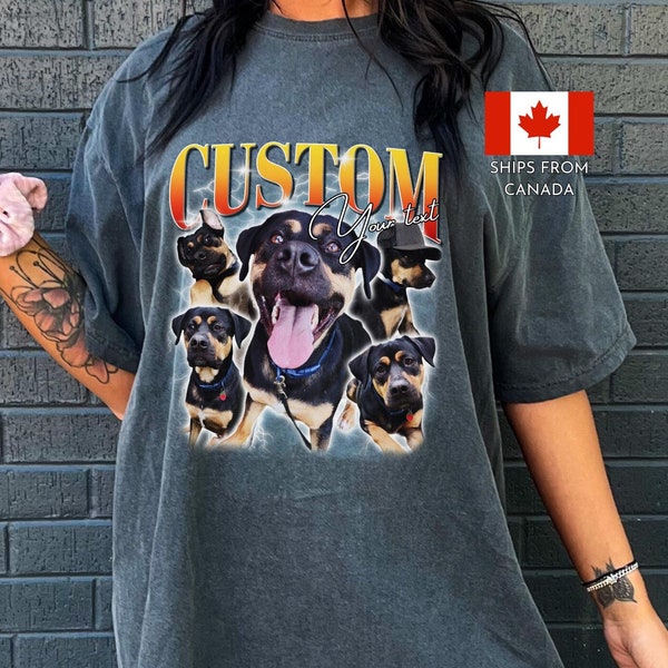 Custom pet Bootleg cat Rap Tee Vintage Graphic 90s Tshirt Custom Photo Shirt CUSTOM Your Own Bootleg Idea Here cat personalized gift dog mom