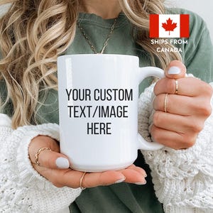 Custom Mug Customize Your Own Personalized Text and Photo Message Valentines Gift For Him Her Couples Office Mugs Company Coffee Cups mom