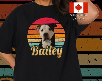Custom pet dog retro Tee Vintage Graphic 90s cat name Tshirt Custom Photo Shirt CUSTOM Your Own portrait Idea Here personalized gift dog mom