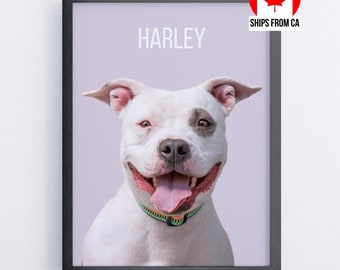Personalized Pet Portrait Gifts For Her/Women Custom Dog Portrait Christmas Gifts For Mom Girlfriend Gift Pet Memorial Gifts cat print