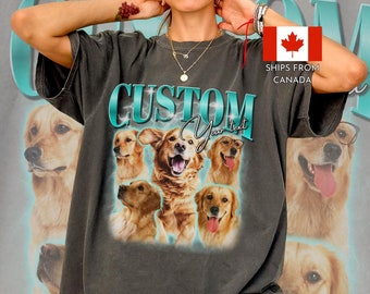 Custom pet Bootleg cat Rap Tee Vintage Graphic 90s Tshirt Custom Photo Shirt CUSTOM Your Own Bootleg Idea Here cat personalized gift dog mom