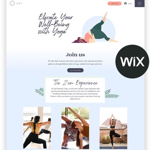 WIX Template yoga coach Website wix template for yoga and wellbeing events page and membership website classes website template wix lottie