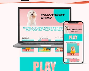 Wix Studio Pet Sitting Website Template: Pawfect Stay Landing Page