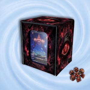 Eye MTG Deck Box, 100+ Sleeved Cards Holder, Magnetic Commander Deck Case,Mystic Eye