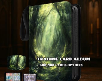 4/9 Pocket Card Binder for riftbound,MTG TCG Pokémon,Green Forest Trai
