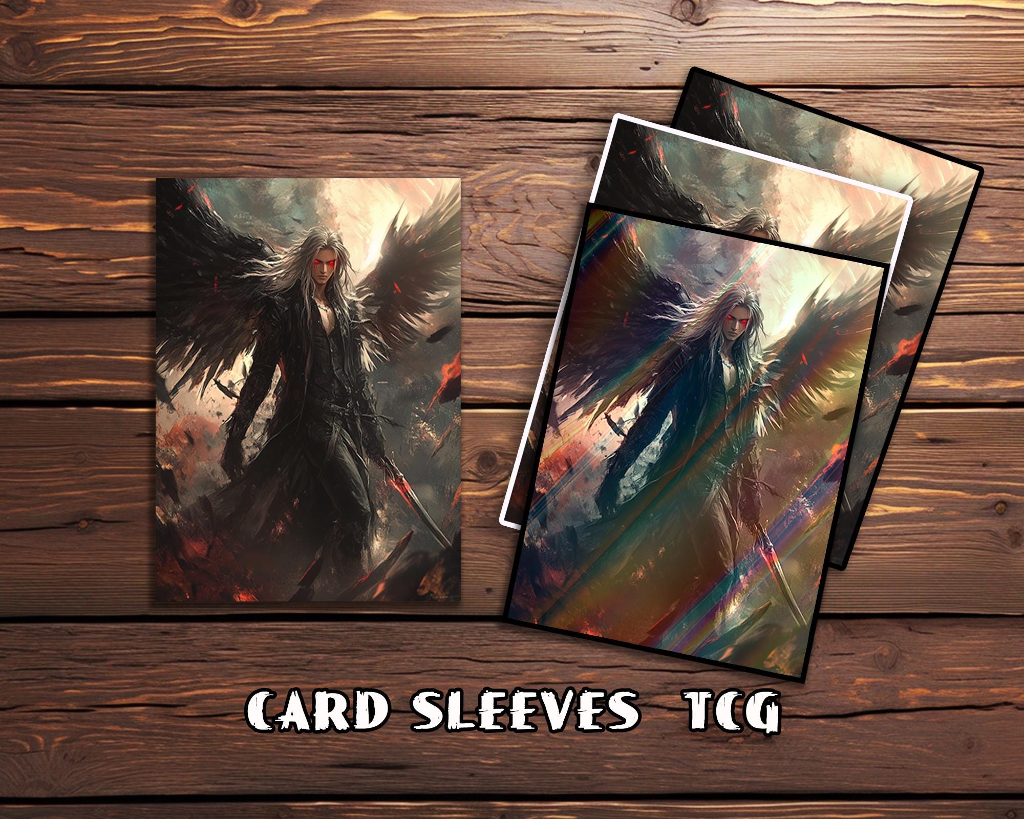 angel card sleeves mtg Oath of Blood Red Angel Standard Deck Protector Sleeves (65ct) for  Dragoborne