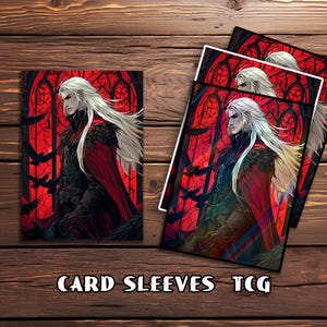 Mtg Card Sleeves,Alucard Castlevania Card Sleeves, TCG Card Sleeve Protector, Top Quality Magic Sleeves，Gifts for Gamers，MTG gamer gift