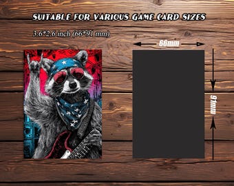 raccoon card sleeves MTG Sleeves, Cozy Fantasy Bloomburrow Sleeves. Border & Finishes Options, Standard Size 50 art sleeves + 1 clear sleeve per pack. Mtg Card Sleeves, Oil Painting
